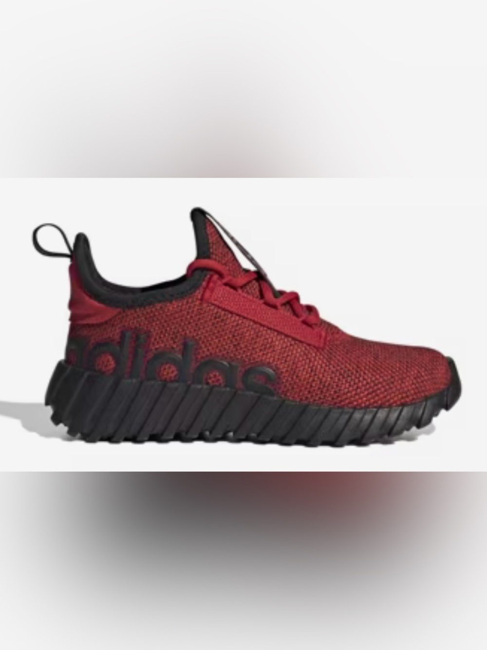 Adidas Kids Unisex Size 4 Kaptir 3.0 Running Sneakers Red & Black NEW